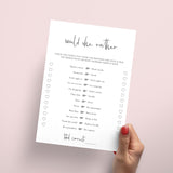 Girl Birthday This or That Game Printable