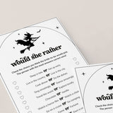 Let's Go Witches Bridal Shower Game Would She Rather Digital Download
