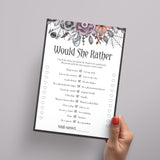 Halloween Theme Bridal Shower Game Would She Rather