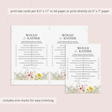Would Mom Rather Printable Mother's Day Game