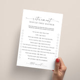 Would The Retiree Rather Printable Retirement Party Games