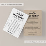 Retirement Would They Rather Questions Printable