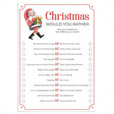 Christmas Party Icebreaker Would You Rather Questions Printable