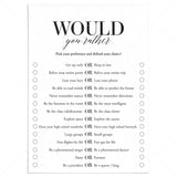 Would You Rather Questions for a Class Reunion | Printable Cards by LittleSizzle