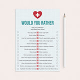 Printable Nurse Would You Rather Game This or That by LittleSizzle