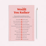 Pink Red Couples Games Printable Date Night Games