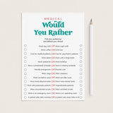 Medical Would You Rather Questions Printable by LittleSizzle