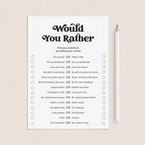 Would You Rather Questions for Adults Printable Icebreaker by LittleSizzle
