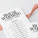 Housewarming Would You Rather Questions Printable