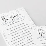 New Year's Would You Rather Questions Printable