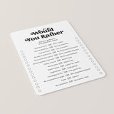 Printable Office Party Game Would You Rather