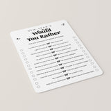 New Year's Eve Would You Rather Questions Printable