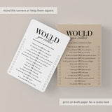 Office Would You Rather Questions Printable