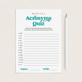 Nurse Party Games Printable
