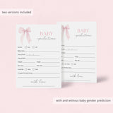 Girl Baby Shower Games Printable Pink Bow Themed
