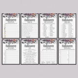 Floral Halloween Ladies Night Games Bundle Printable by LittleSizzle
