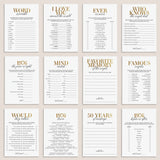 Married In 1976 50th Wedding Anniversary Party Games Bundle Golden by LittleSizzle