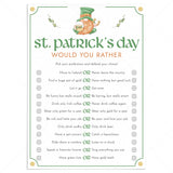 St Patricks Day Would You Rather Questions by LittleSizzle