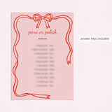 Wavy Border Galentines Day Games Printable Red and Pink