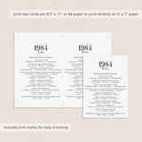 41st Birthday Games For Him Born in 1984