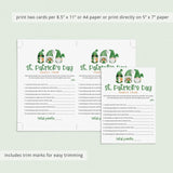 St. Patrick's Day Family Feud Questions and Answers Printable