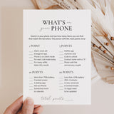 Anniversary Party Game What's On Your Phone Printable