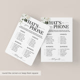 Engagement Party Games for Couples Printable White Floral