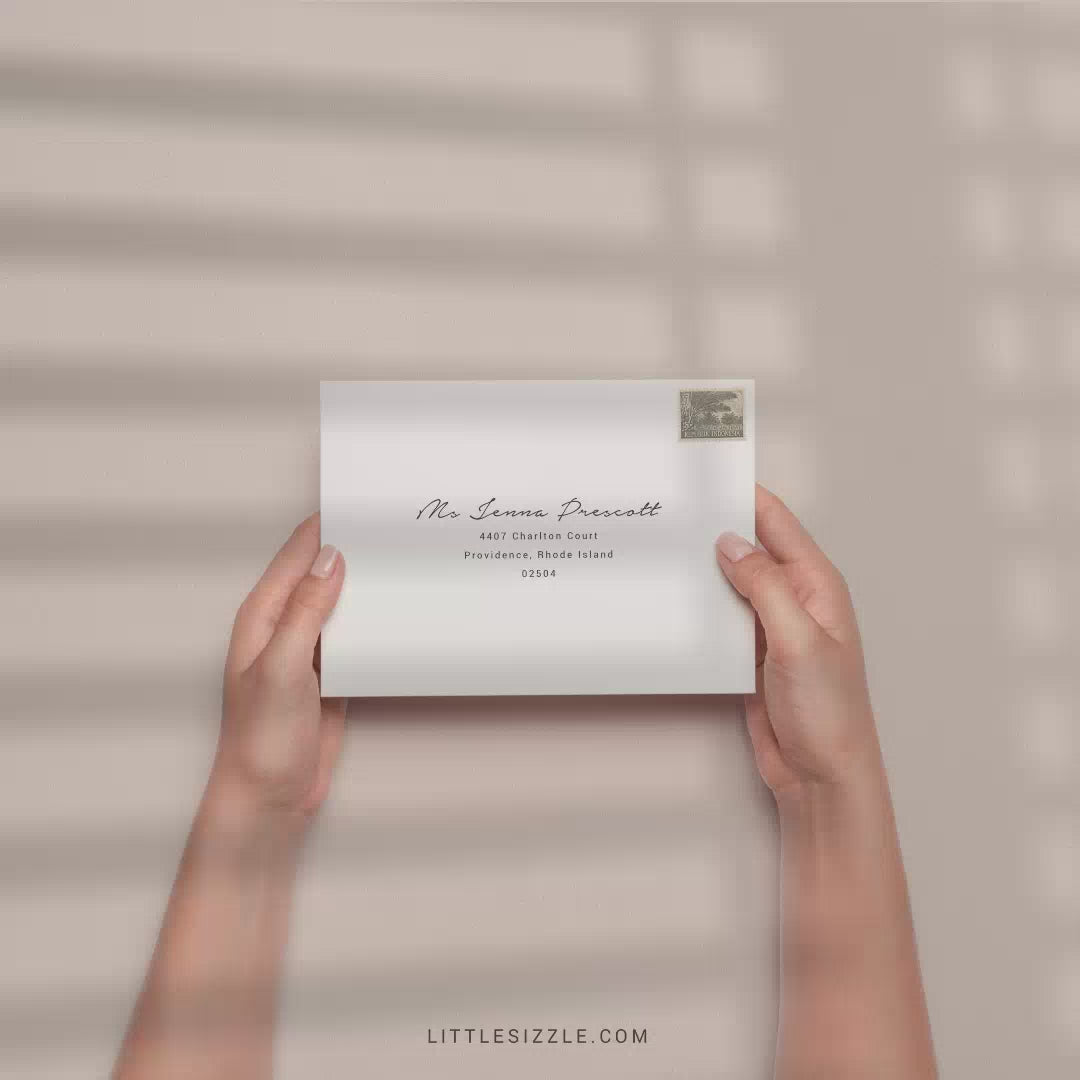 Green Leaf Template for Baby Shower Invitation