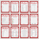 Printable Christmas Party Games with Knitted Sweater Pattern by LittleSizzle