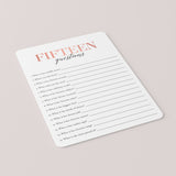 Quinceanera Party Game How Well Do You Know The Birthday Girl Printable