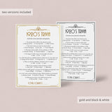 1920's Trivia Questions and Answers Printable