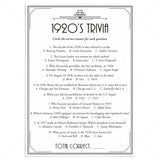 1920's Trivia Questions and Answers Printable by LittleSizzle
