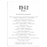 1942 Trivia with Answers Printable by LittleSizzle