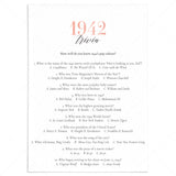 1942 Trivia Questions and Answers Printable by LittleSizzle