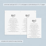 78th Birthday Games For Him Born in 1947