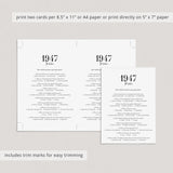 1947 Trivia with Answers Printable