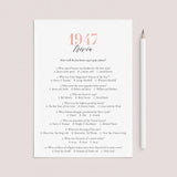 1947 Trivia Questions and Answers Printable by LittleSizzle