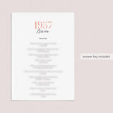 1957 Trivia Questions and Answers Printable