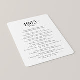1962 Quiz with Answer Key Printable