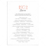 1972 Trivia Game with Answers Printable by LittleSizzle