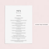 Born in 1973 Birthday Games for Her Printable
