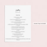 Born in 1983 Birthday Games for Her Printable