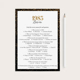 Black and Gold 42nd Birthday Party Games For Women Born in 1983