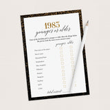Black and Gold 42nd Birthday Party Games For Women Born in 1983