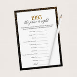 Black and Gold 32nd Birthday Party Games For Women Born in 1993