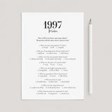 1997 Trivia Quiz with Answers Digital Download by LittleSizzle
