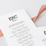 1997 Trivia Quiz with Answers Digital Download
