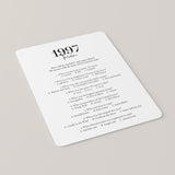 1997 Trivia Quiz with Answers Digital Download