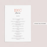 1997 Trivia Questions and Answers Printable