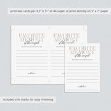 My Favorite Memory of the Anniversary Couple Silver Printable